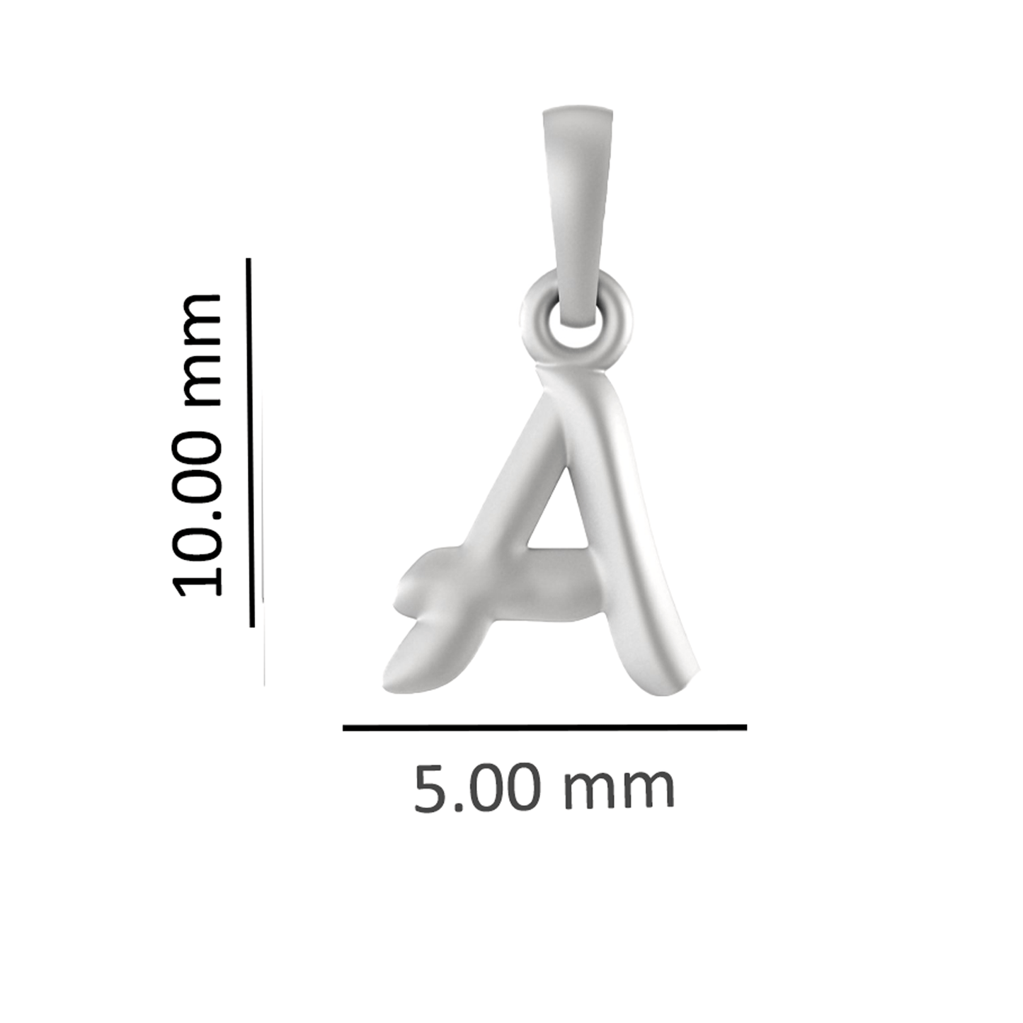92.5% Pure Sterling Silver Precious Name Alphabet Pendant For Kids And Girls
