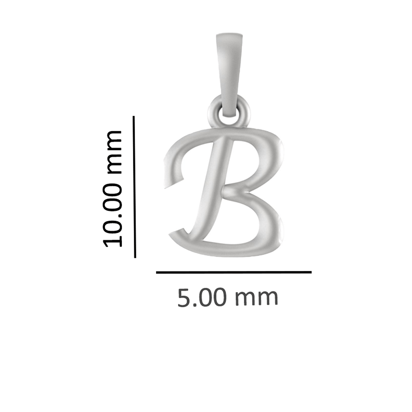 92.5% Pure Sterling Silver Precious Name Alphabet Pendant For Kids And Girls