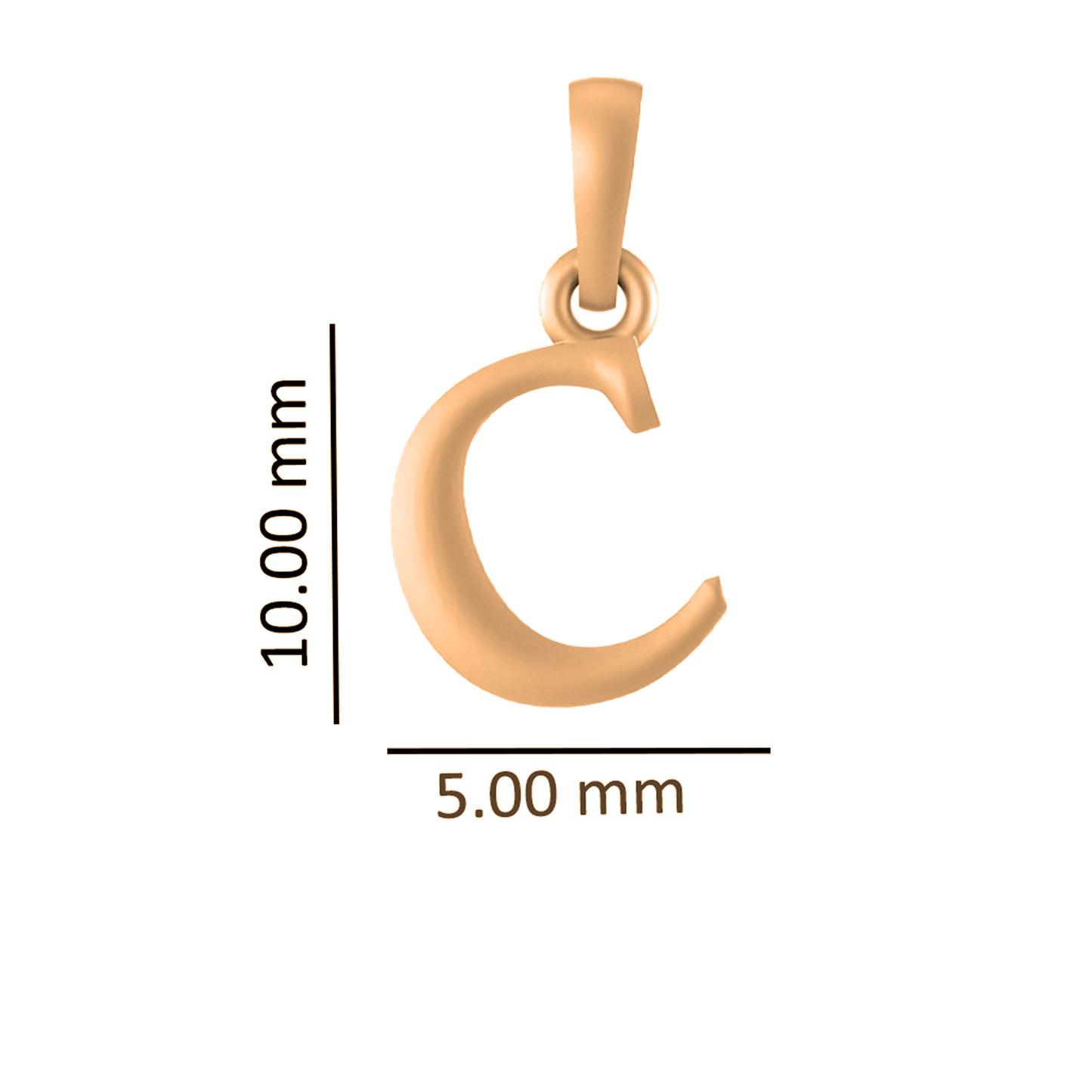 22 CT Gold Plated Silver (92.5% purity) Precious Name Alphabet Pendant by For Kids And Girls