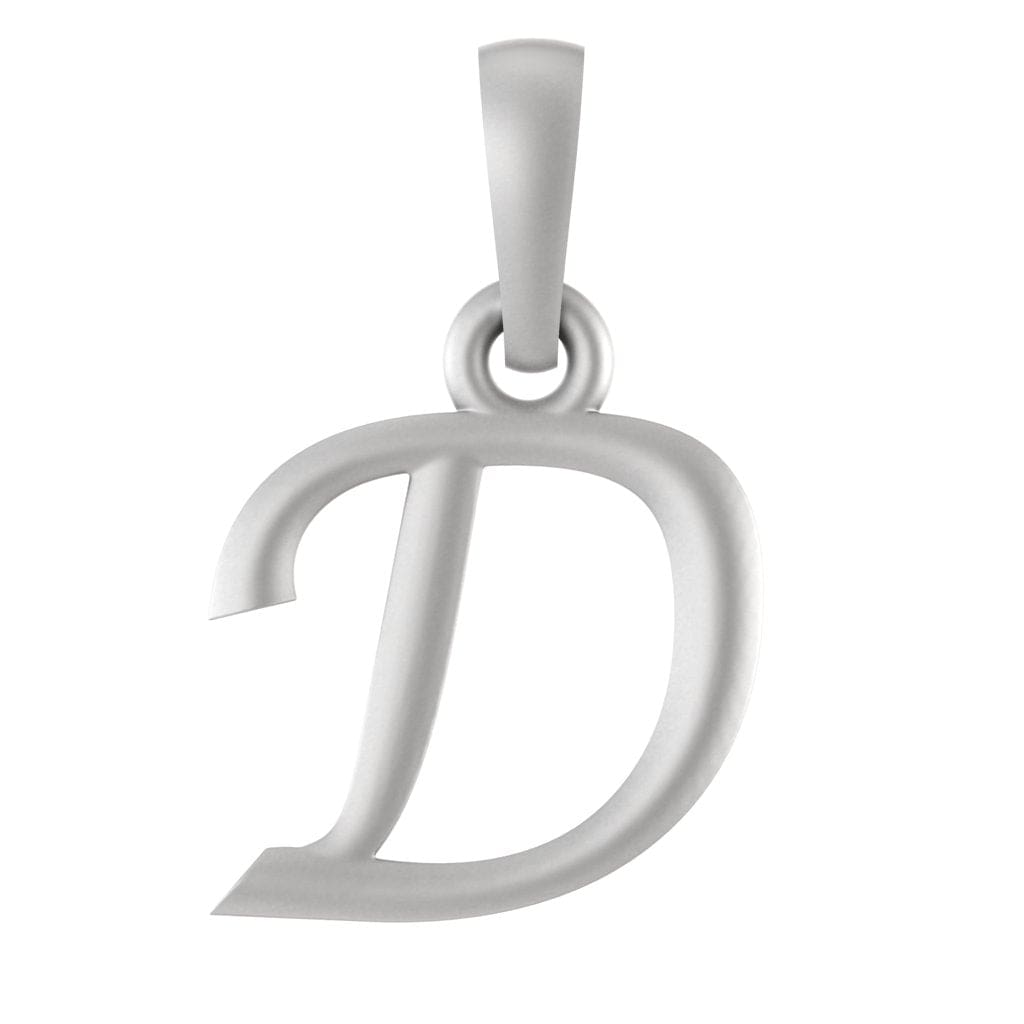 92.5% Pure Sterling Silver Precious Name Alphabet Pendant For Kids And Girls