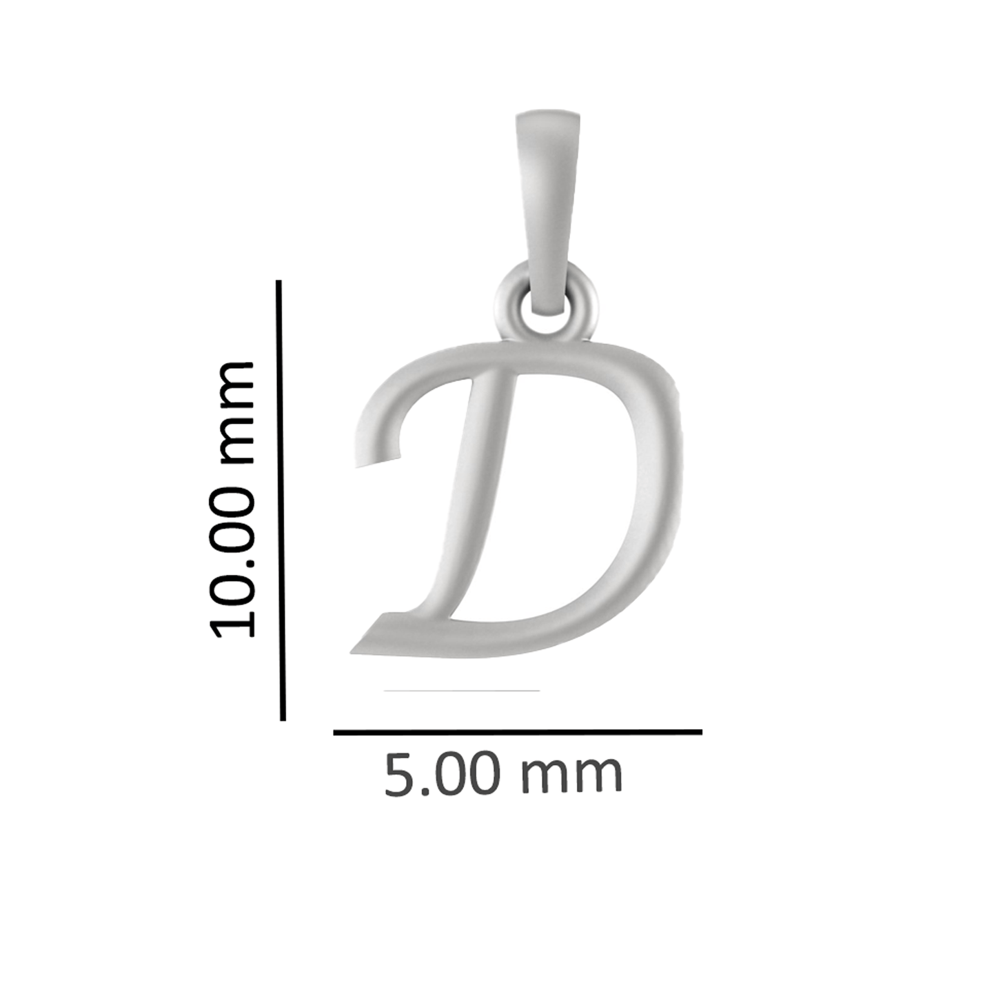 92.5% Pure Sterling Silver Precious Name Alphabet Pendant For Kids And Girls