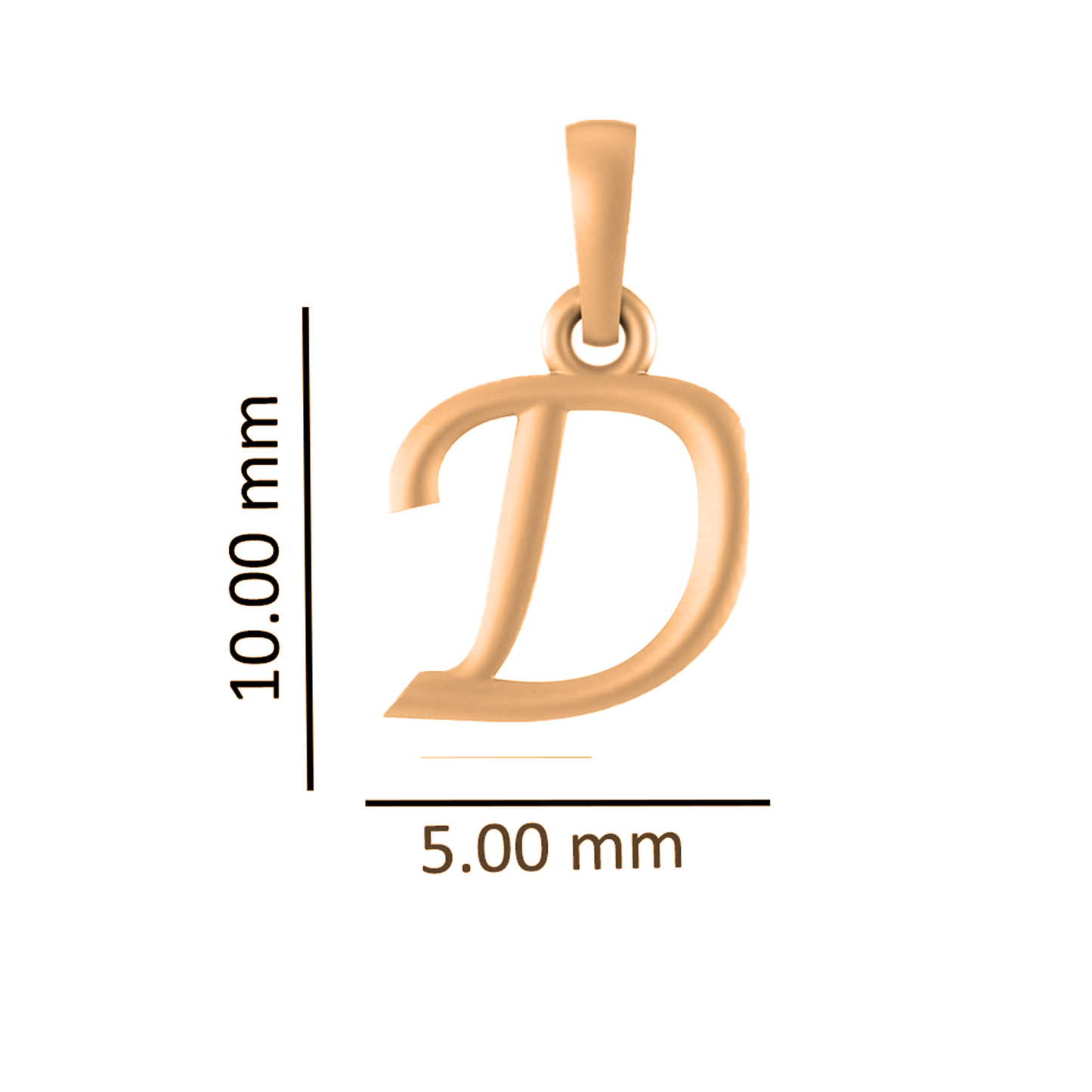 22 CT Gold Plated Silver (92.5% purity) Precious Name Alphabet Pendant by For Kids And Girls