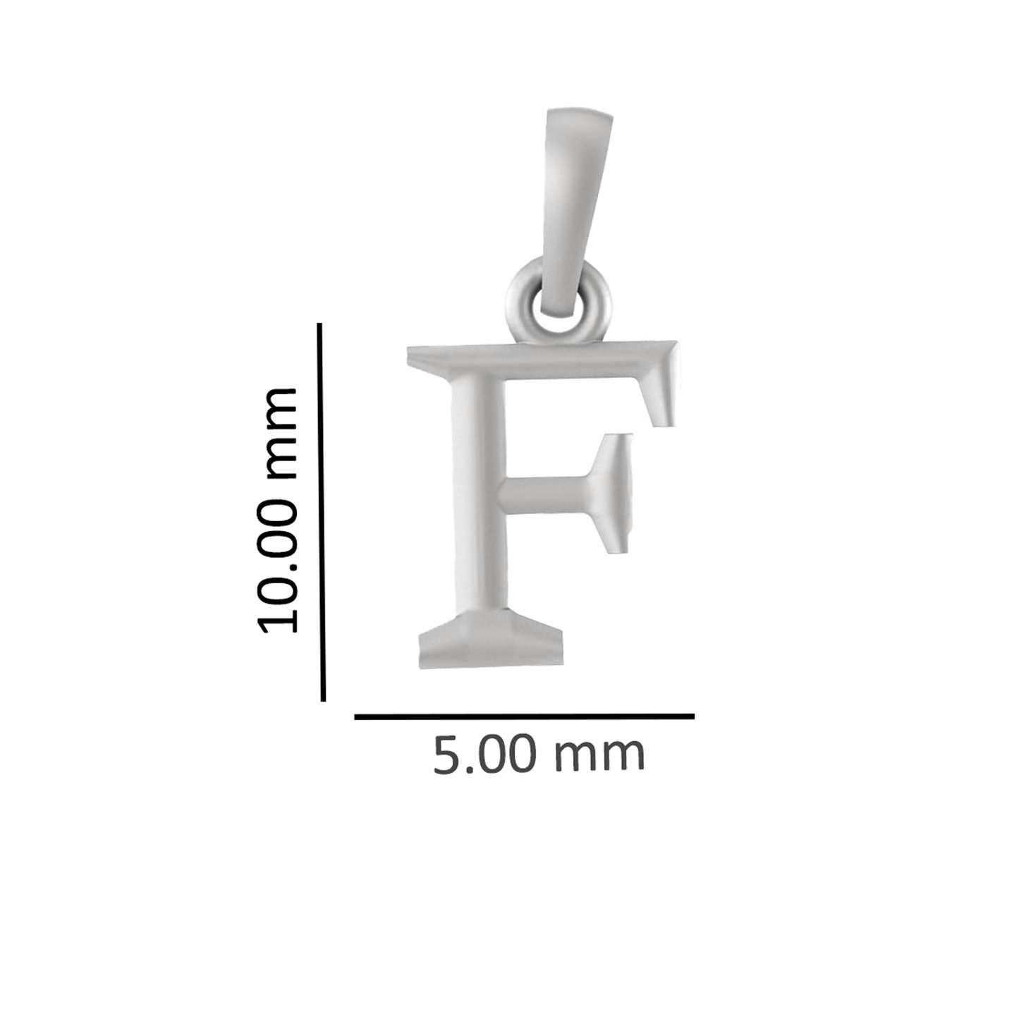92.5% Pure Sterling Silver Precious Name Alphabet Pendant For Kids And Girls