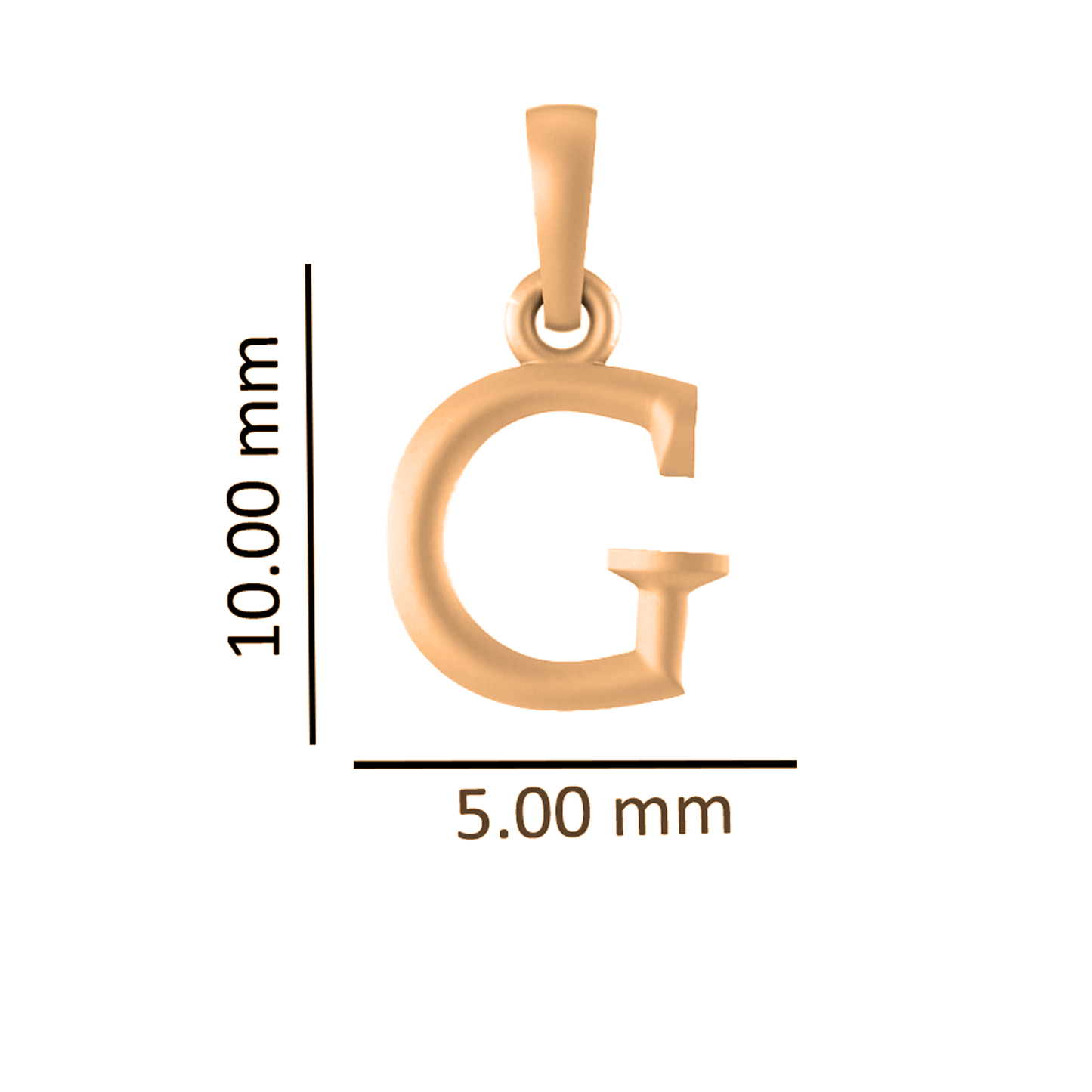 22 CT Gold Plated Silver (92.5% purity) Precious Name Alphabet Pendant by For Kids And Girls