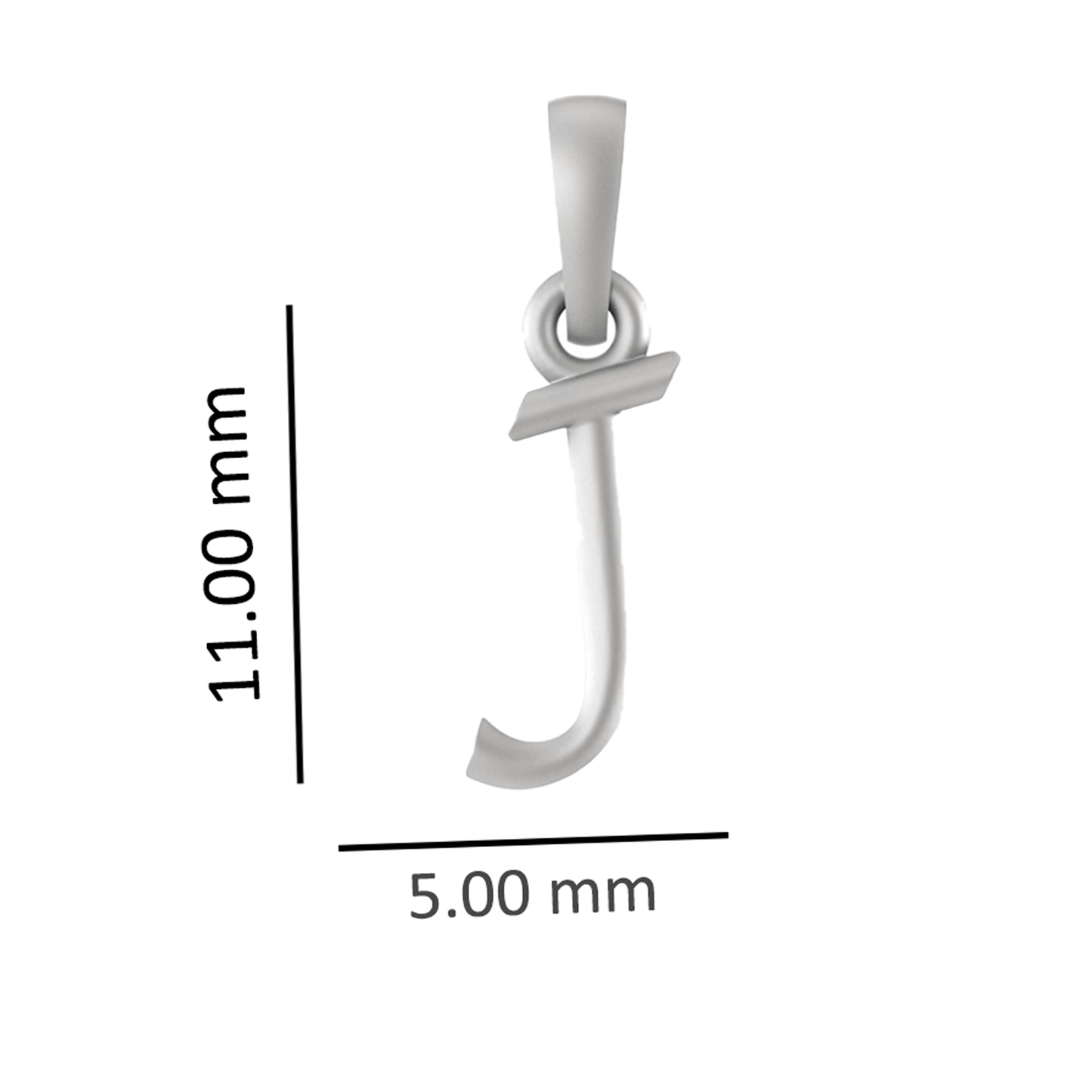 92.5% Pure Sterling Silver Precious Name Alphabet Pendant For Kids And Girls