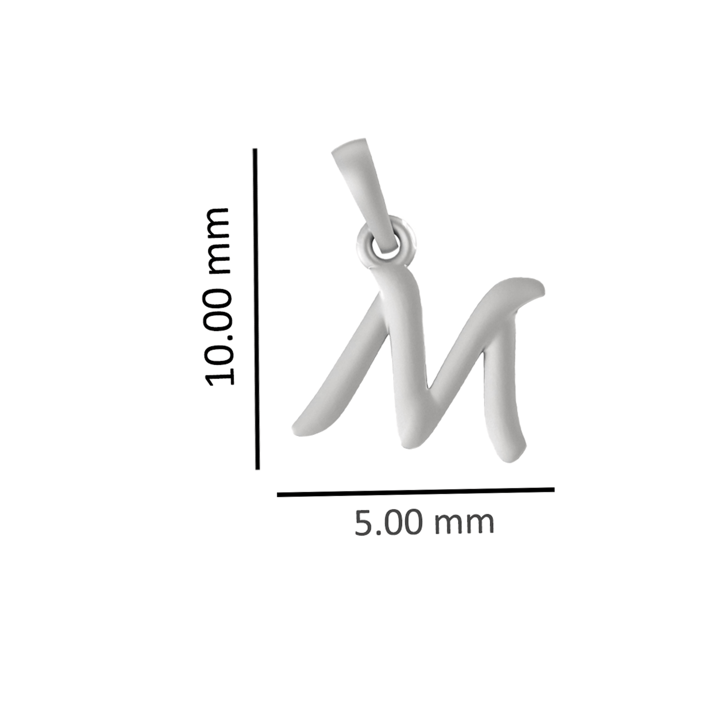 92.5% Pure Sterling Silver Precious Name Alphabet Pendant For Kids And Girls