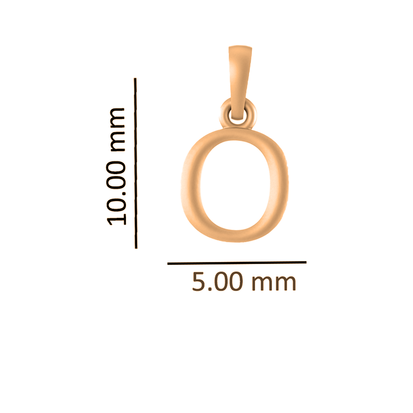 22 CT Gold Plated Silver (92.5% purity) Precious Name Alphabet Pendant by For Kids And Girls