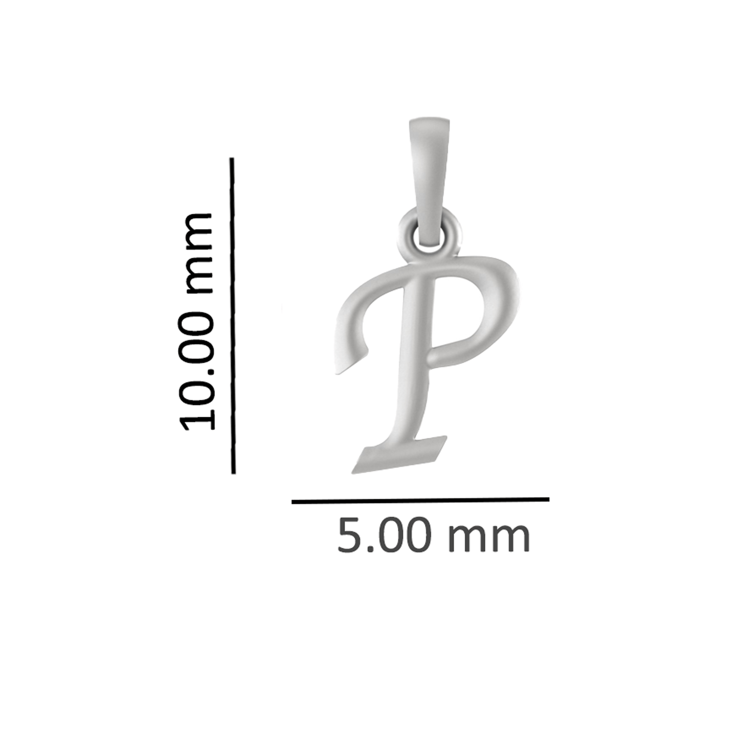 92.5% Pure Sterling Silver Precious Name Alphabet Pendant For Kids And Girls