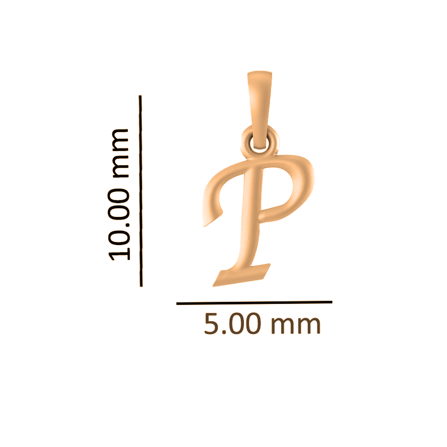 22 CT Gold Plated Silver (92.5% purity) Precious Name Alphabet Pendant by For Kids And Girls