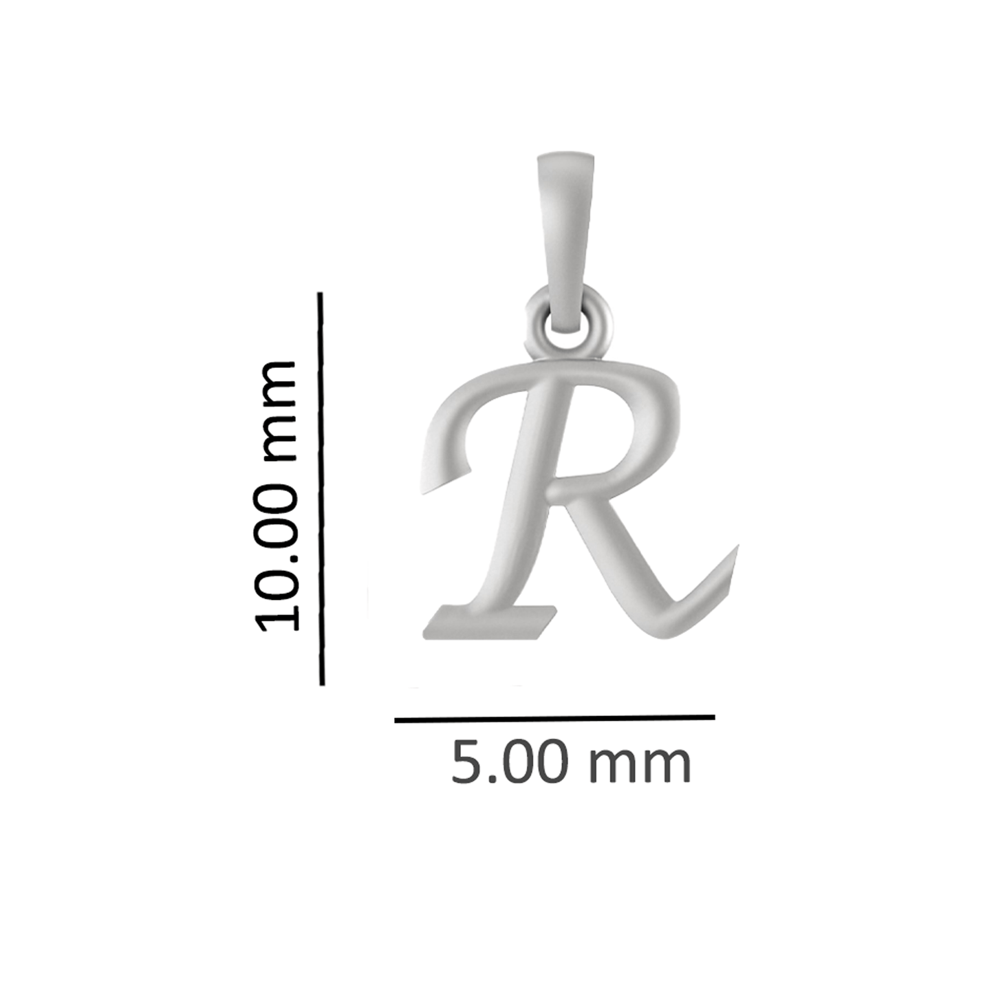 92.5% Pure Sterling Silver Precious Name Alphabet Pendant For Kids And Girls