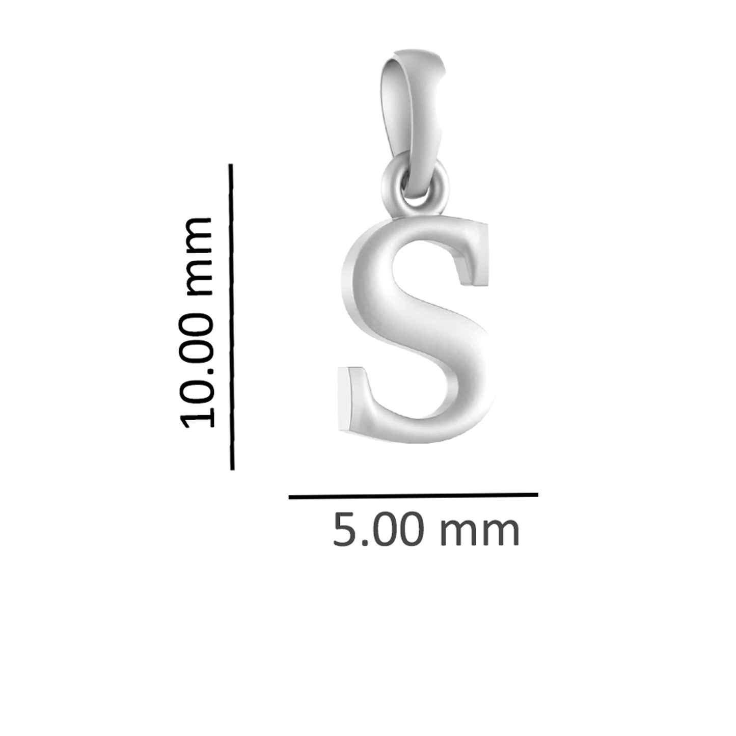 92.5% Pure Sterling Silver Precious Name Alphabet Pendant For Kids And Girls