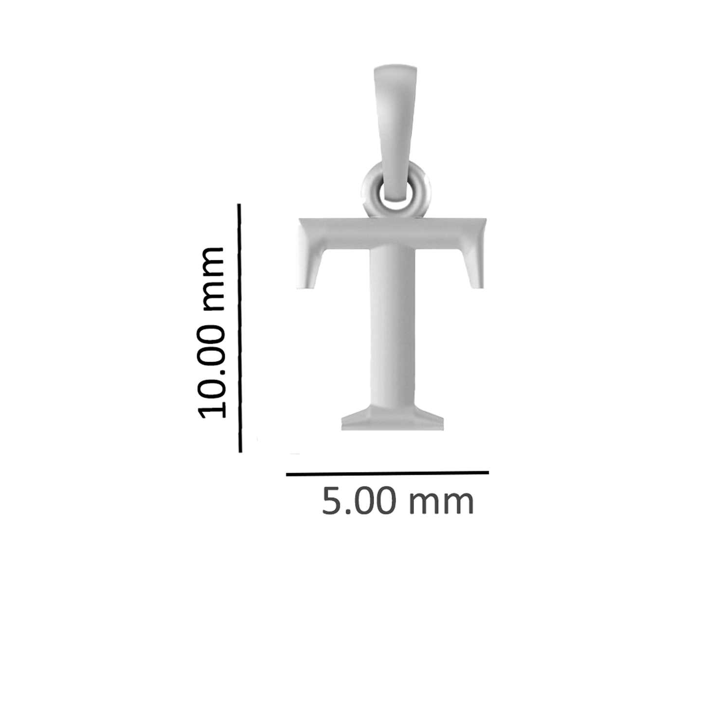92.5% Pure Sterling Silver Precious Name Alphabet Pendant For Kids And Girls