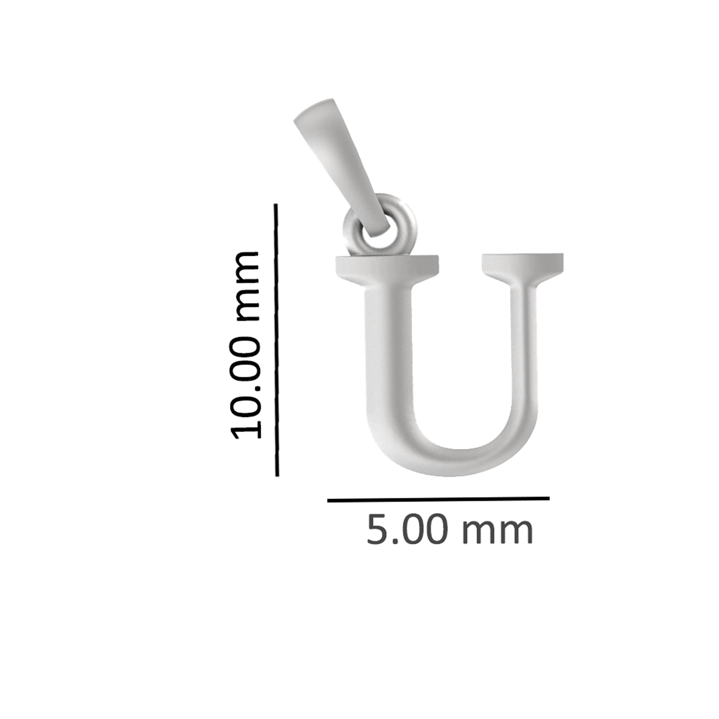 92.5% Pure Sterling Silver Precious Name Alphabet Pendant For Kids And Girls
