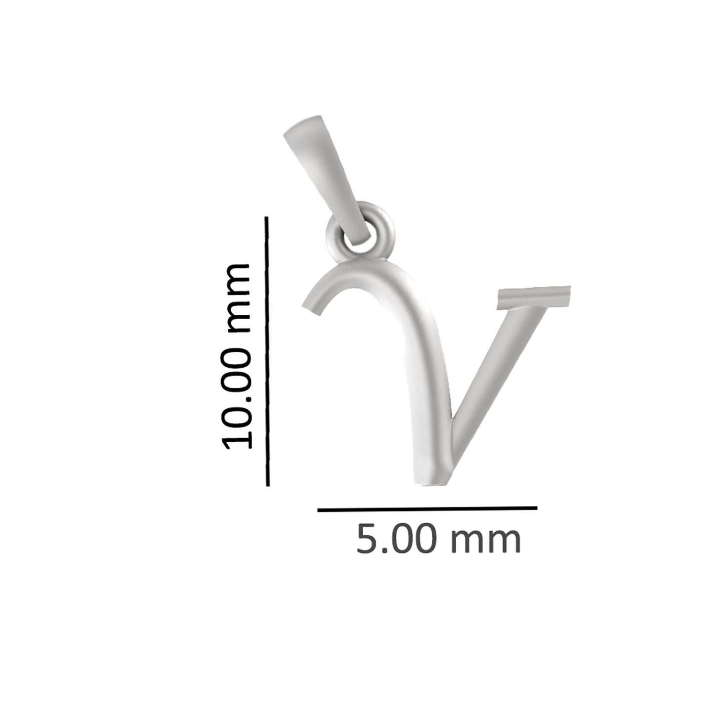 92.5% Pure Sterling Silver Precious Name Alphabet Pendant For Kids And Girls