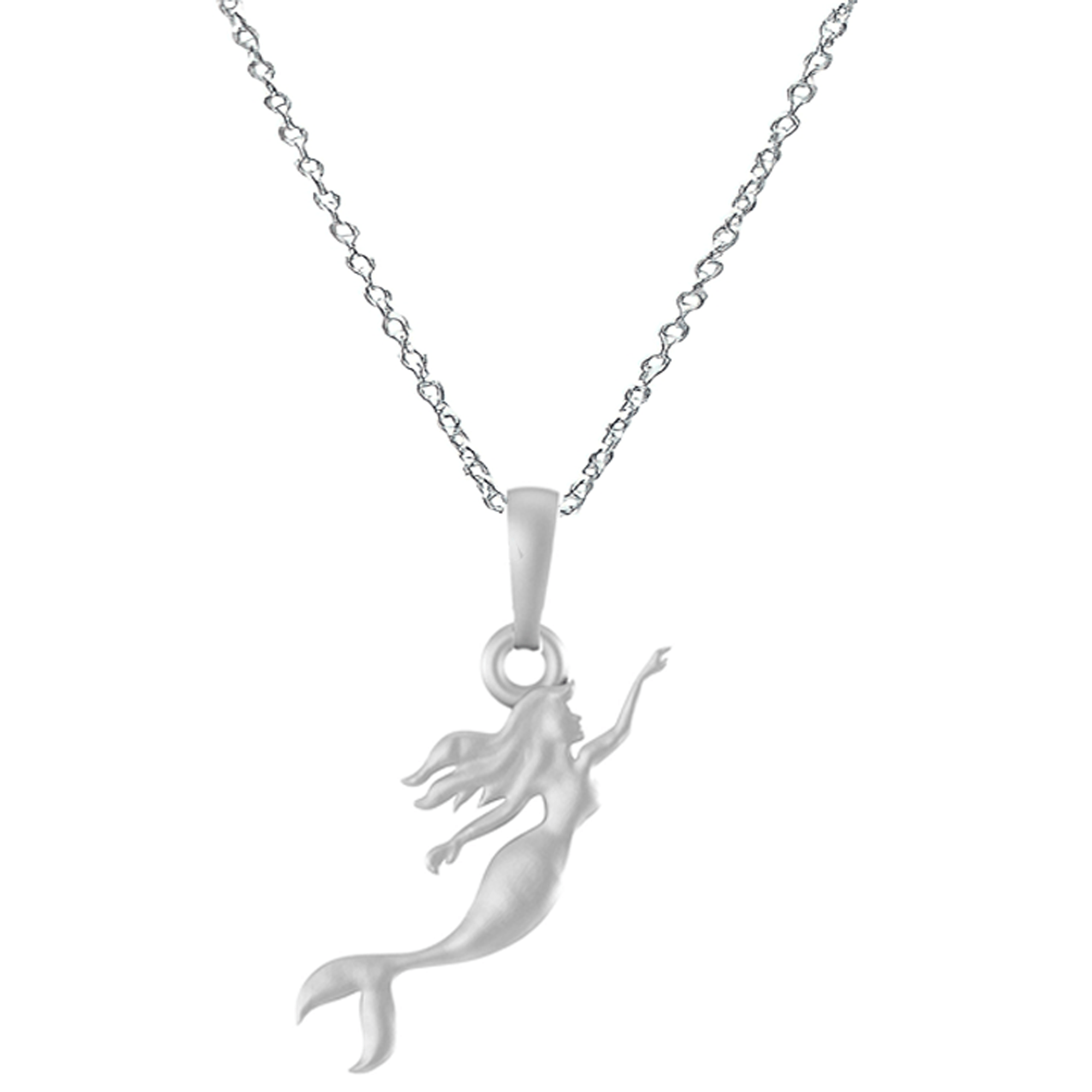 Akshat Sapphire Sterling Silver (92.5% purity) ambitious and Stylish divine Mermaid Chain Pendant  (Pendant with Anchor Chain-22 inches) for Men & Women Pure Silver Fashionable and gorgeous Mermaid Chain Locket for Happiness and joy