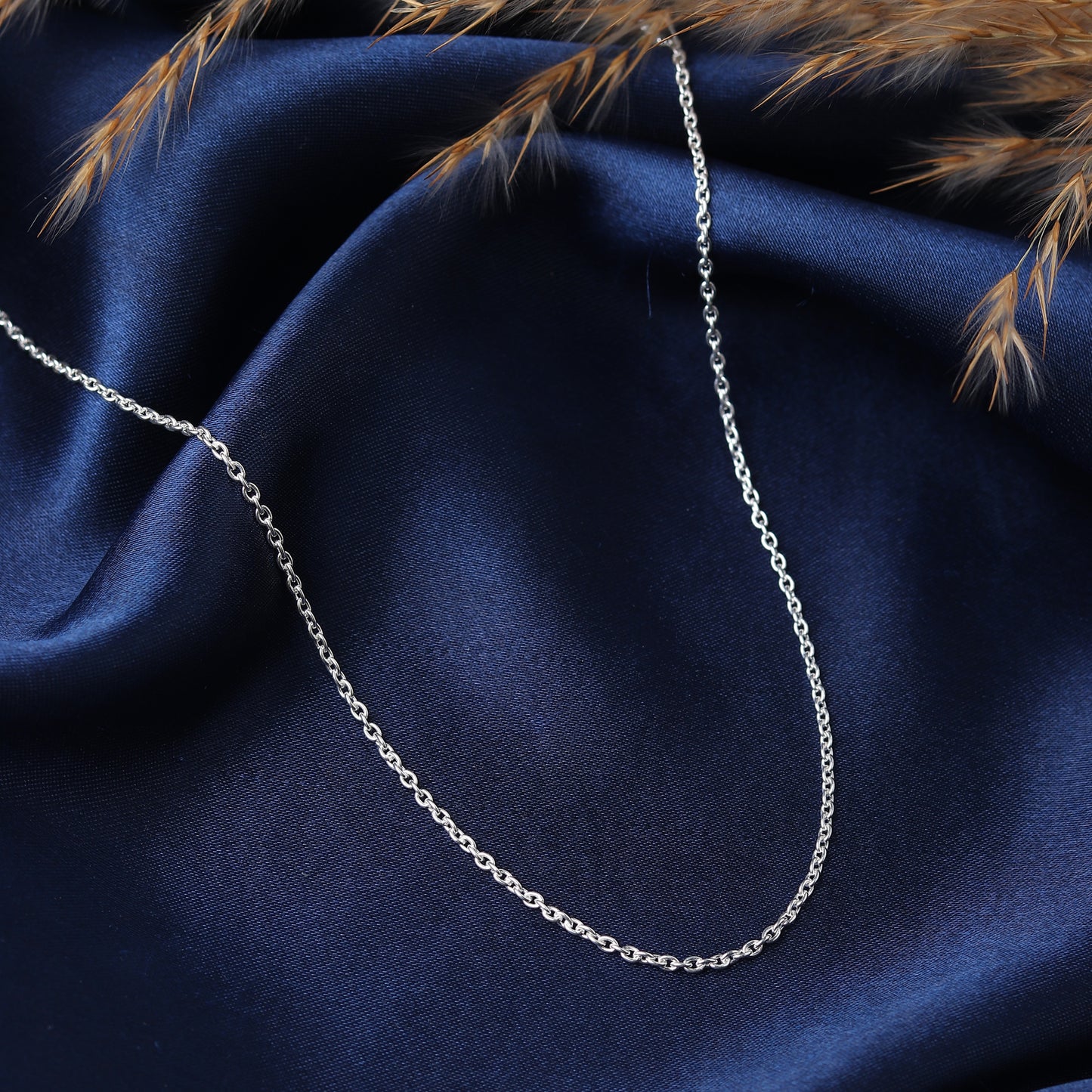 AKSHAT SAPPHIRE Sterling Silver (Silver with 92.5% purity) God Shree Sai Baba chain Pendant (Pendant with Anchor Chain-22 inches) for Men & Women Pure Sterling Silver Lord Sai Baba chain Locket For Good Wealth & Health