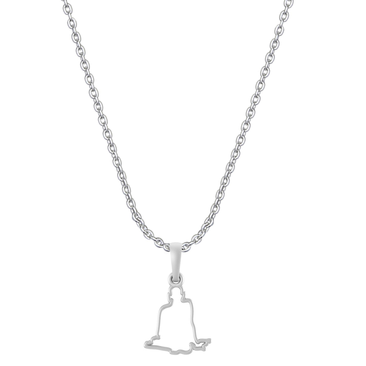 Akshat Sapphire Sterling Silver (92.5% purity) Spiritual Swami Samarth Chain Pendant (Pendant with Anchor Chain-22 inches) for Men and women Pure Silver religious Swami of Akkalkot Swami Smarth Chain Locket for Good Luck, Health & Wealth