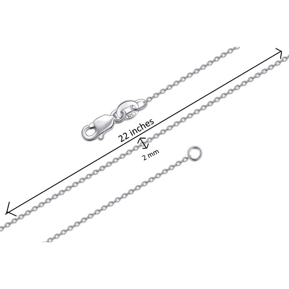 God Shiva Pure Silver 92.5% purity Chain pendant by Shiva Pendant (Pendant with Anchor Chain-22 inches)