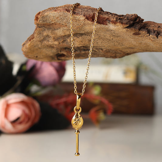 22KT Gold Plated God Kartikeya Pure Silver 92.5% purity Chain pendant by Murugan Pendant (Pendant with Anchor Chain-22 inches)