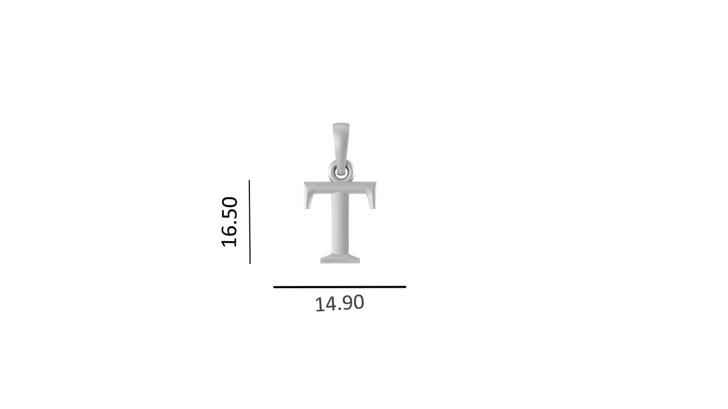 Sterling Silver (92.5% Purity) Pure Silver precious Name alphabet chain pendant (Pendnat with Anchor/Cable chain- 22 Inches)