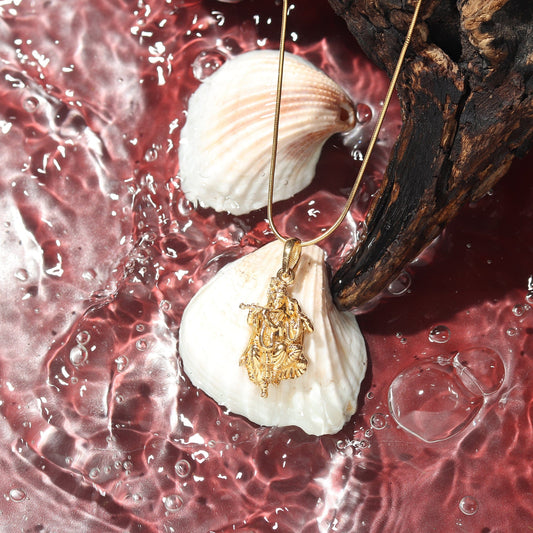 22KT Gold Plated Sterling Silver (92.5% Purity) Pure Silver God Radha Krishna Chain Pendant (Locket with Box Chain-22 inches) for Men & Women