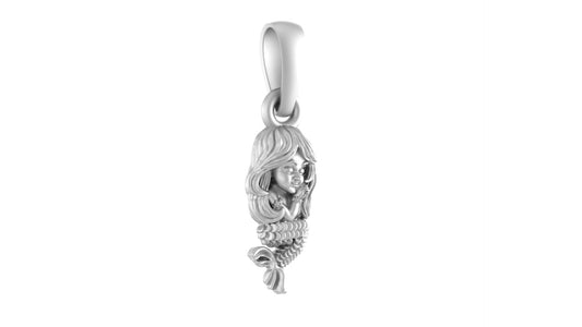 Akshat Sapphire Sterling Silver (92.5% purity) ambitious and Stylish divine Mermaid Chain Pendant  (Pendant with Box Chain-22 inches) for Men & Women Pure Silver Fashionable and gorgeous Mermaid Chain Locket for Happiness and joy