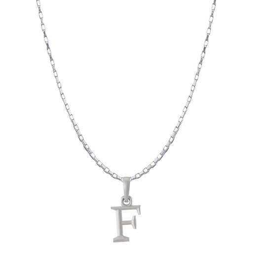 Sterling Silver (92.5% purity) precious Name alphabet chain pendant (Pendnat with Box chain- 22 Inches) pure silver designer alphabet chain locket