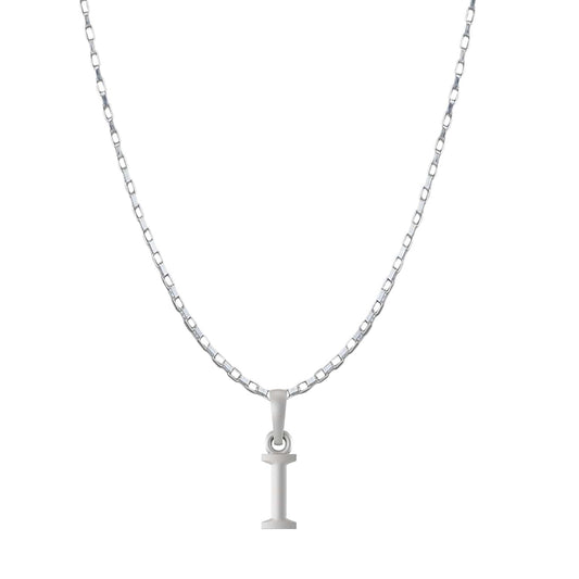 Sterling Silver (92.5% purity) precious Name alphabet chain pendant (Pendnat with Box chain- 22 Inches) pure silver designer alphabet chain locket