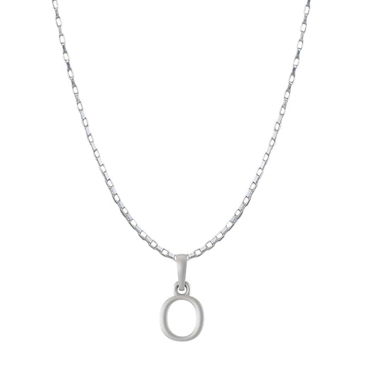Sterling Silver (92.5% purity) precious Name alphabet chain pendant (Pendnat with Box chain- 22 Inches) pure silver designer alphabet chain locket