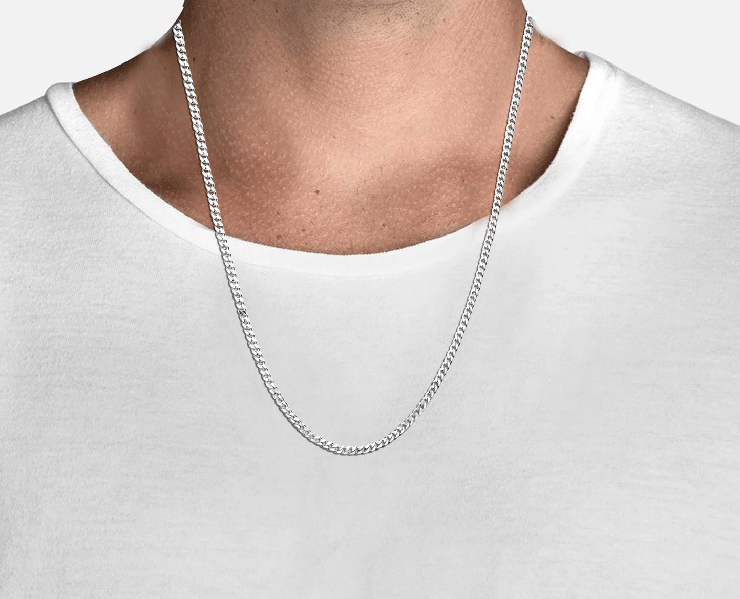 God Shiva Pure Silver 92.5% purity Chain pendant by Shiva Pendant (Pendant with Curb Chain-22 inches)