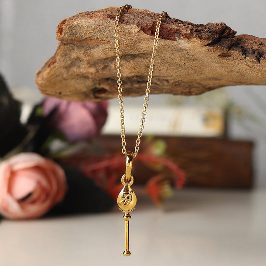 22KT Gold Plated God Kartikeya Pure Silver 92.5% purity Chain with
Murugan Pendant (Pendant with Curb Chain-22 inches)