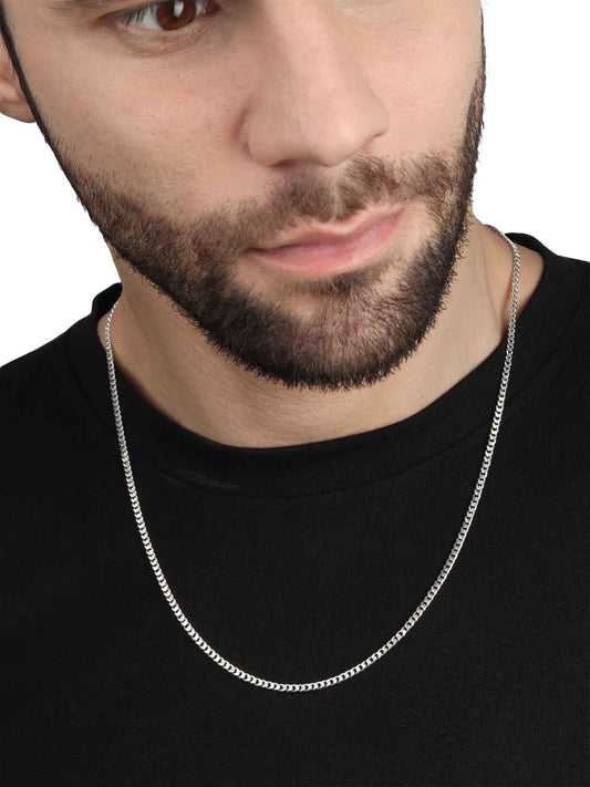 Sterling Silver (92.5% purity) precious Name alphabet chain pendant (Pendnat with Curb chain- 22 Inches) pure silver designer alphabet chain locket