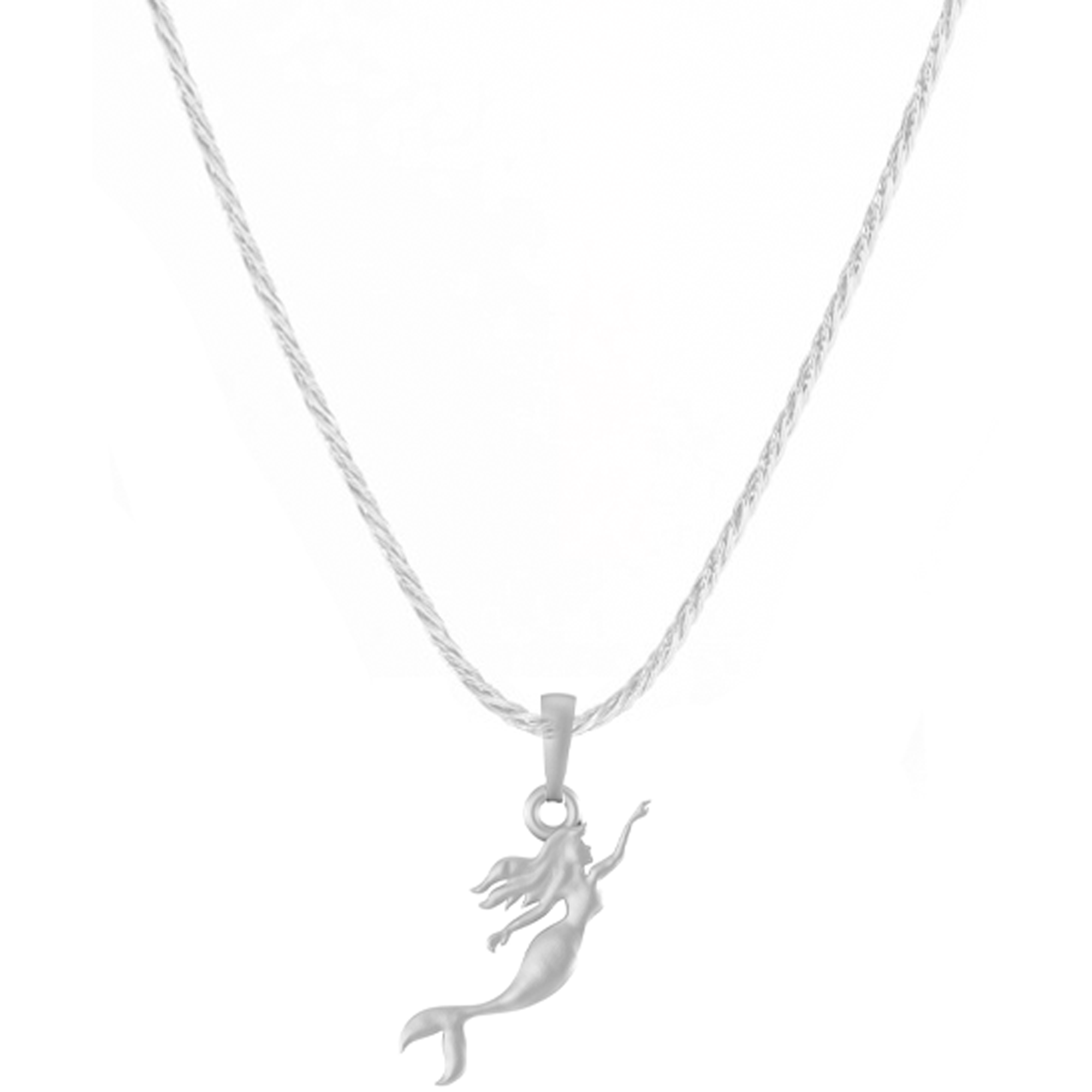 Akshat Sapphire Sterling Silver (92.5% purity) ambitious and Stylish divine Mermaid Chain Pendant  (Pendant with Rope Chain-22 inches) for Men & Women Pure Silver Fashionable and gorgeous Mermaid Chain Locket for Happiness and joy