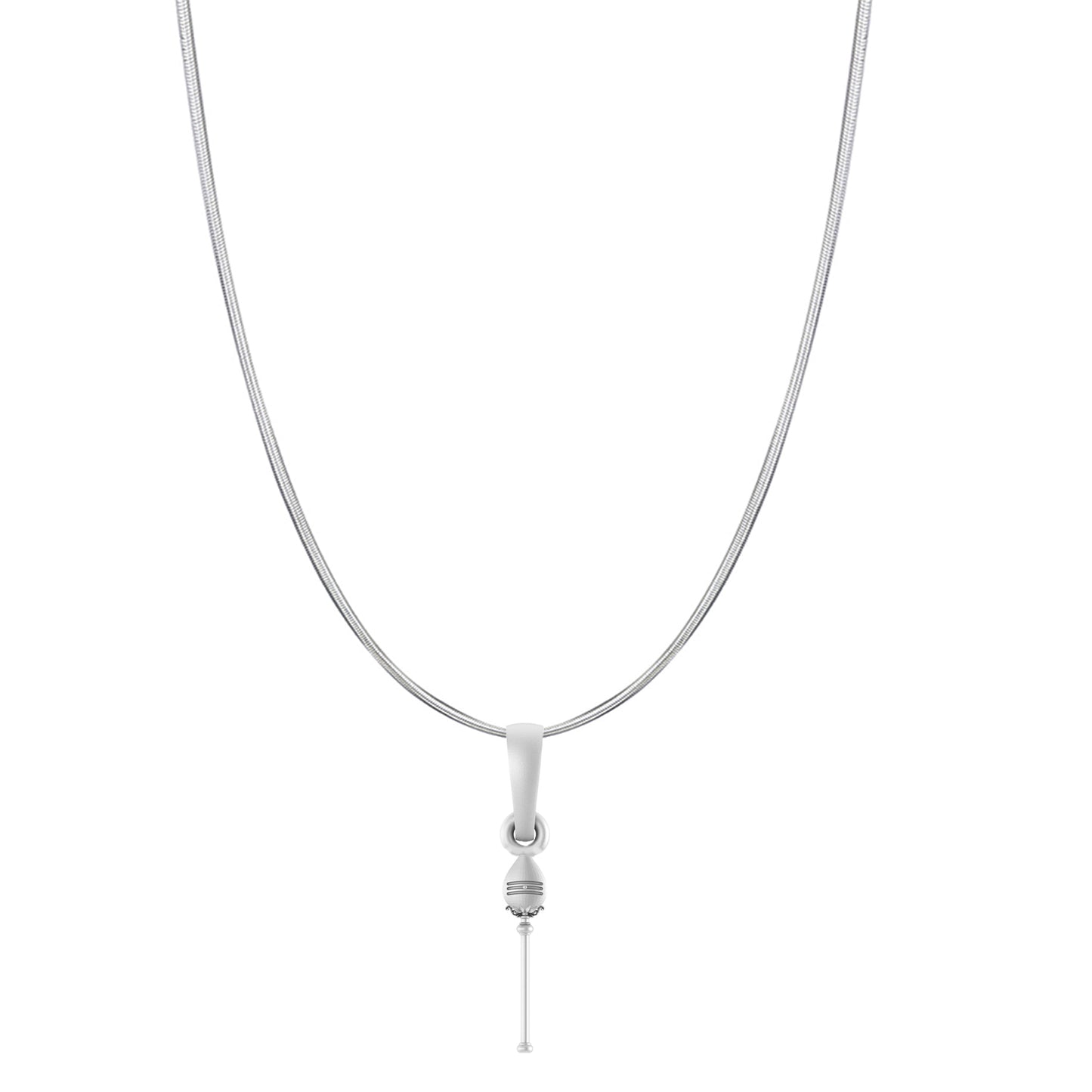 Spiritual Vel Pandel Pure Silver 92.5% purity Chain pendant by Vel Pandel Pendant (Pendant with Snake Chain-22 inches)