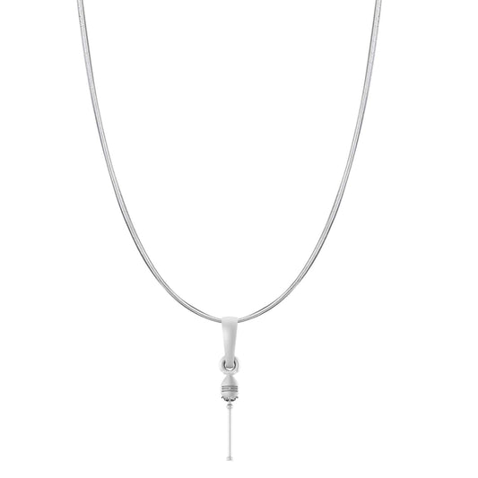 Sterling Silver 92.5 Vel Pandel Chain Pendant with Snake Chain 22 Inches for Men by Akshat Sapphire MPSS7359