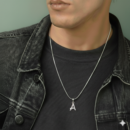 Sterling Silver (92.5% Purity) Pure Silver precious Name pendant pure silver designer Alphabet locket