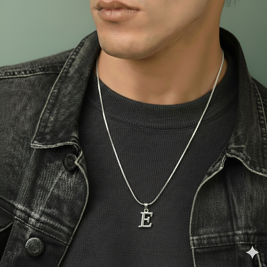 Sterling Silver (92.5% purity) precious Name pendant pure silver designer alphabet locket