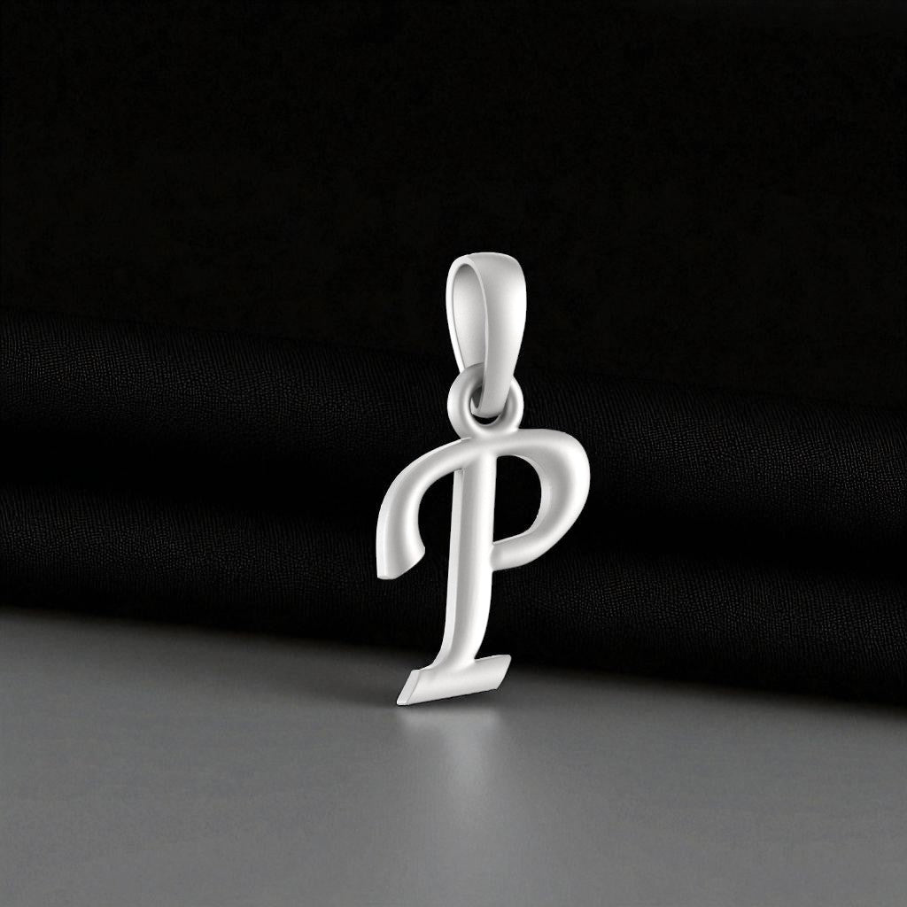 92.5% Pure Sterling Silver Precious Name Alphabet Pendant For Kids And Girls