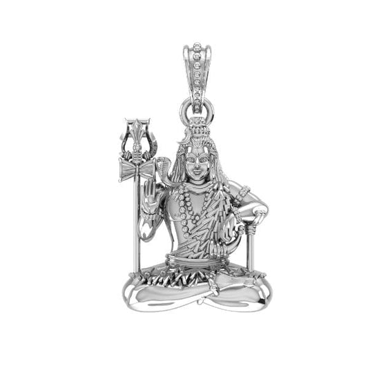92.5% Pure Sterling Silver God Shiva Pendant (Big Size) for Men & Women