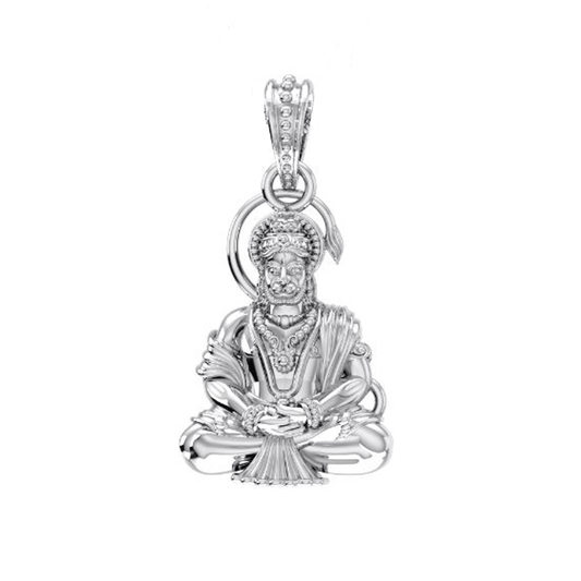 92.5% Pure Sterling Silver God Hanuman/Bajrang Bali (Big Size) Pendant for Men and Boys