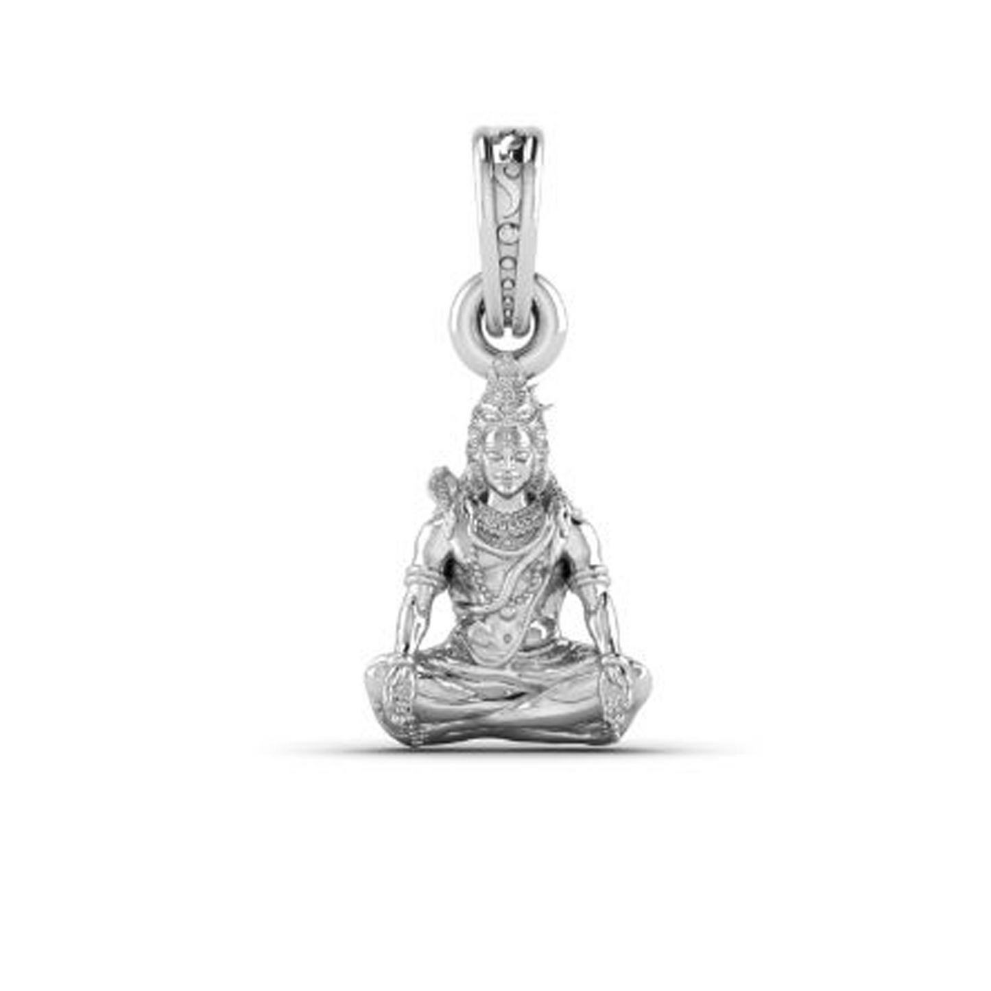 92.5% Pure Sterling Silver God Shiva Pendant (Big Size) for Men & Women