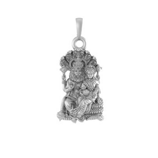 92.5% Pure Sterling Silver God Laxmi Narsimha Pendant (Big Size) for Men & Women