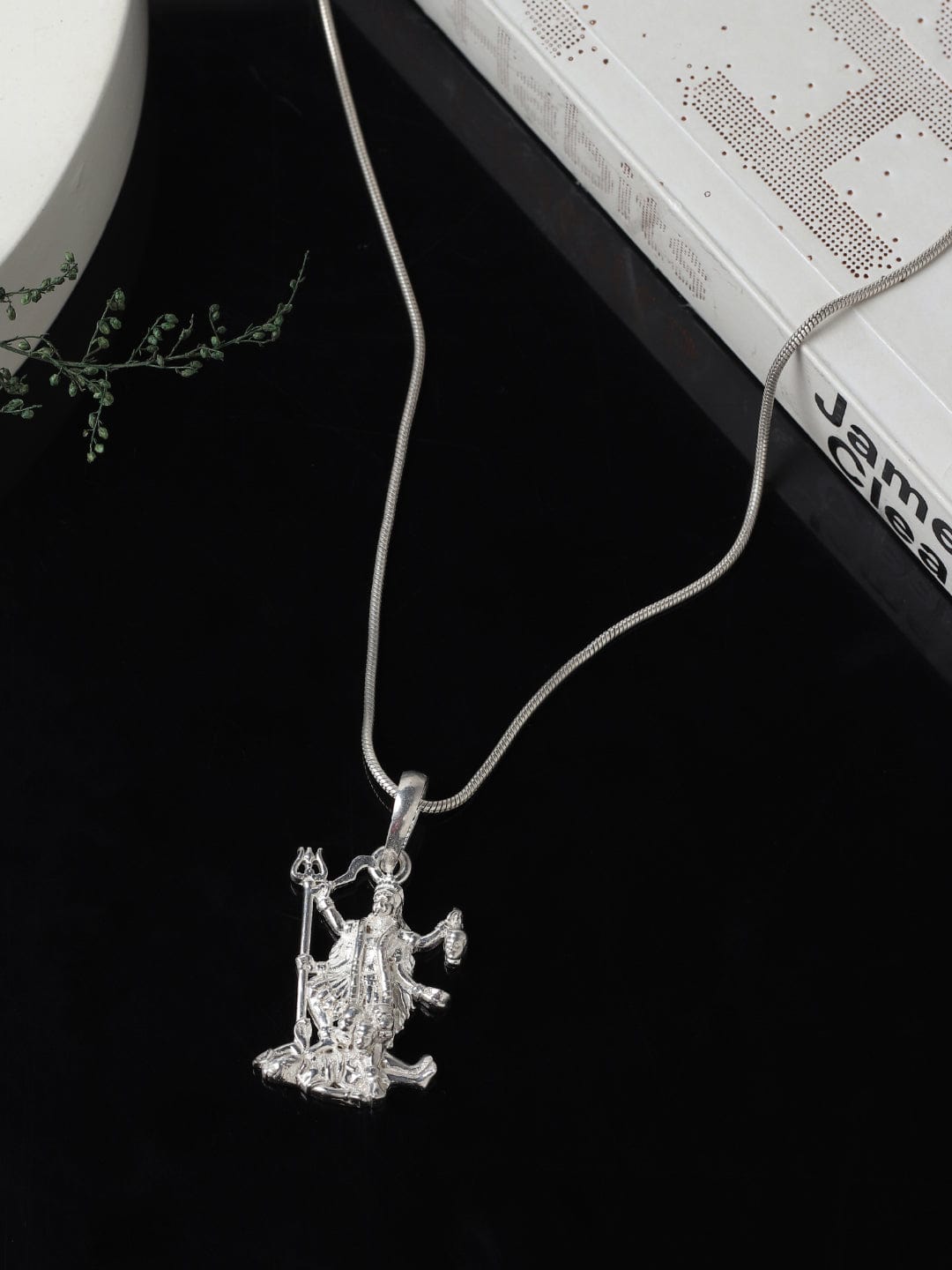 Sterling Silver (92.5% purity) Goddess kali maa Pendant for Men & Women Pure Silver Lord Maa Kaali Locket for Good Health & Wealth