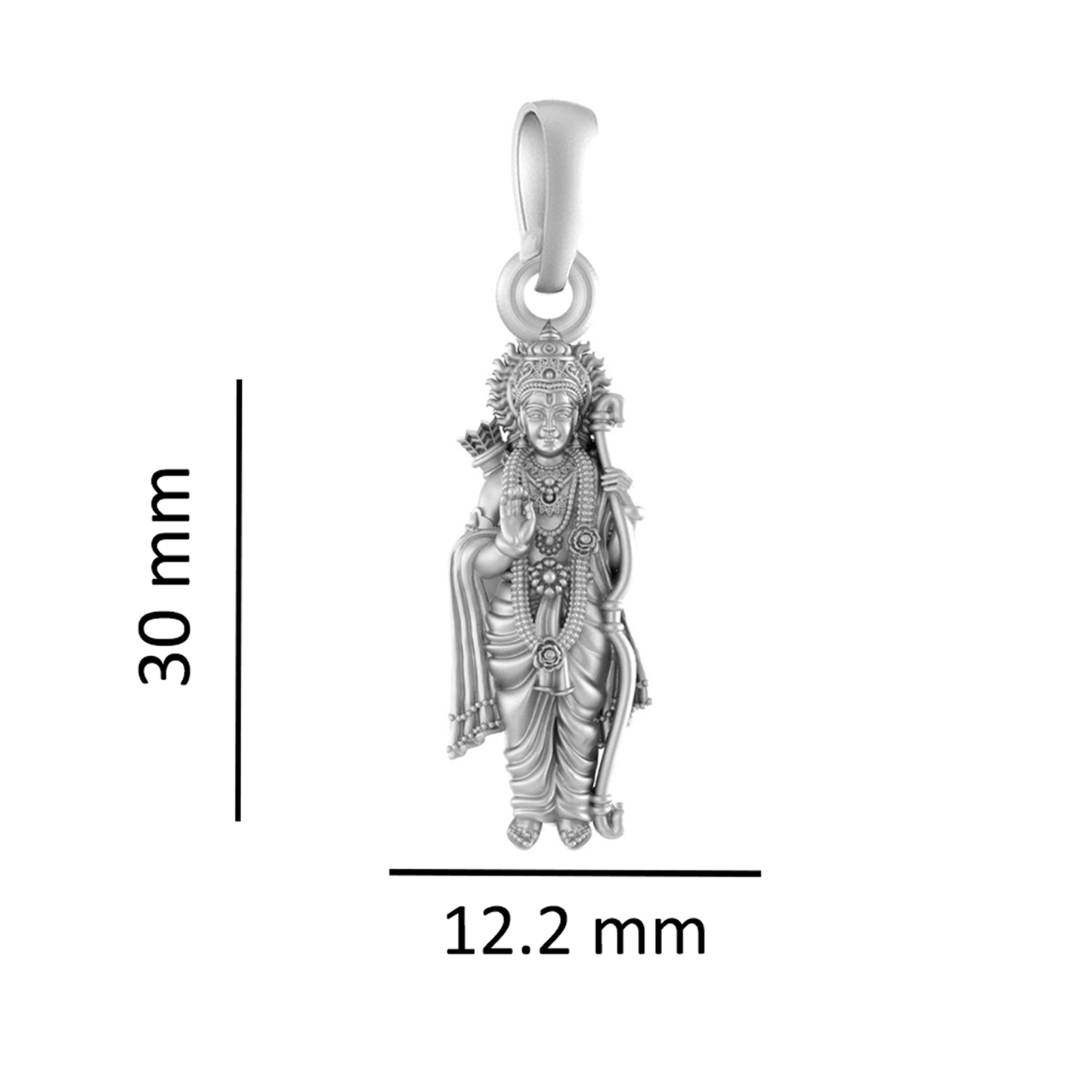 92.5% Pure Sterling Silver God Ram Pendant (Big Size) for Men & Women