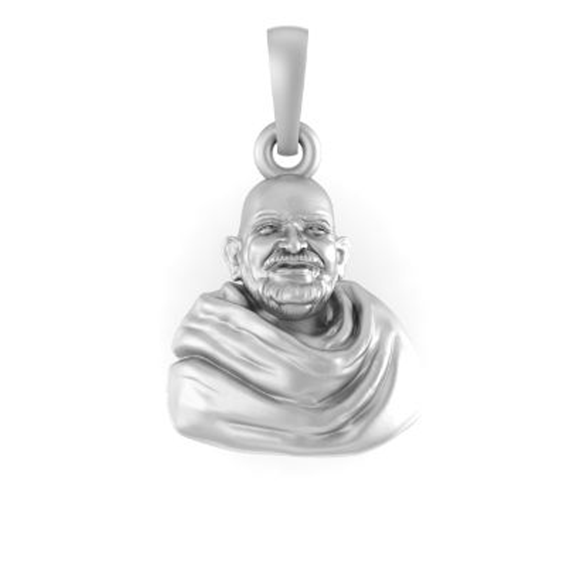 Akshat Sapphire 92.5% Pure Sterling Silver Neem Karoli Baba Pendant for Men & Women