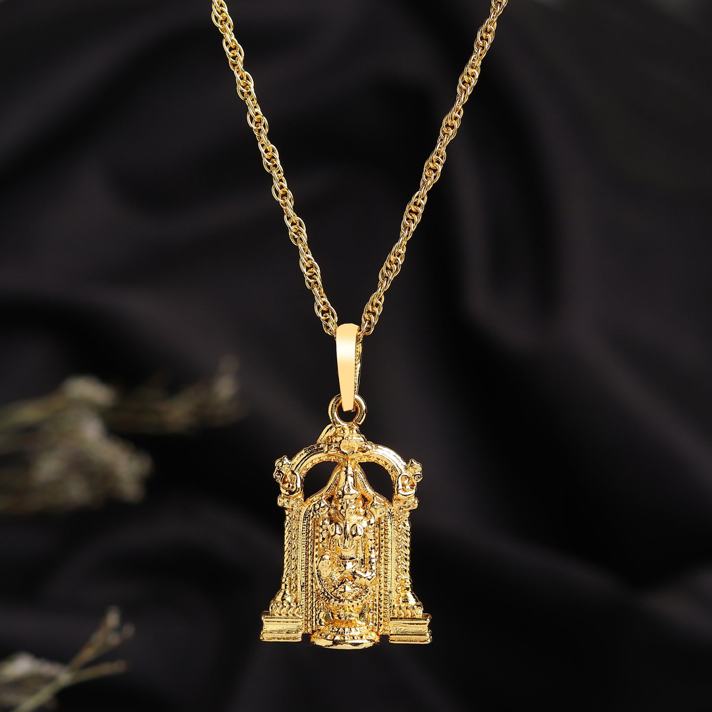 22 CT Gold Plated Silver (92.5% purity) God Bala ji Pendant (Big Size) for Men and Women