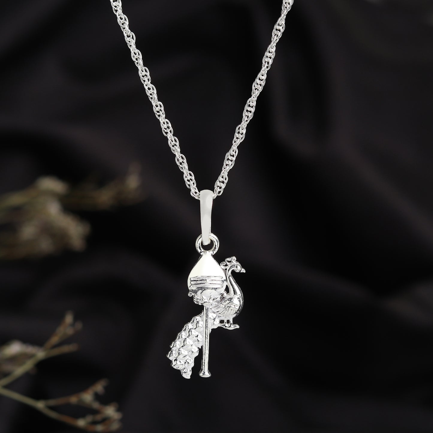 Sterling Silver (92.5% purity) Spiritual Divine Kartikeya Vel Pandel (Big Size) Pendant