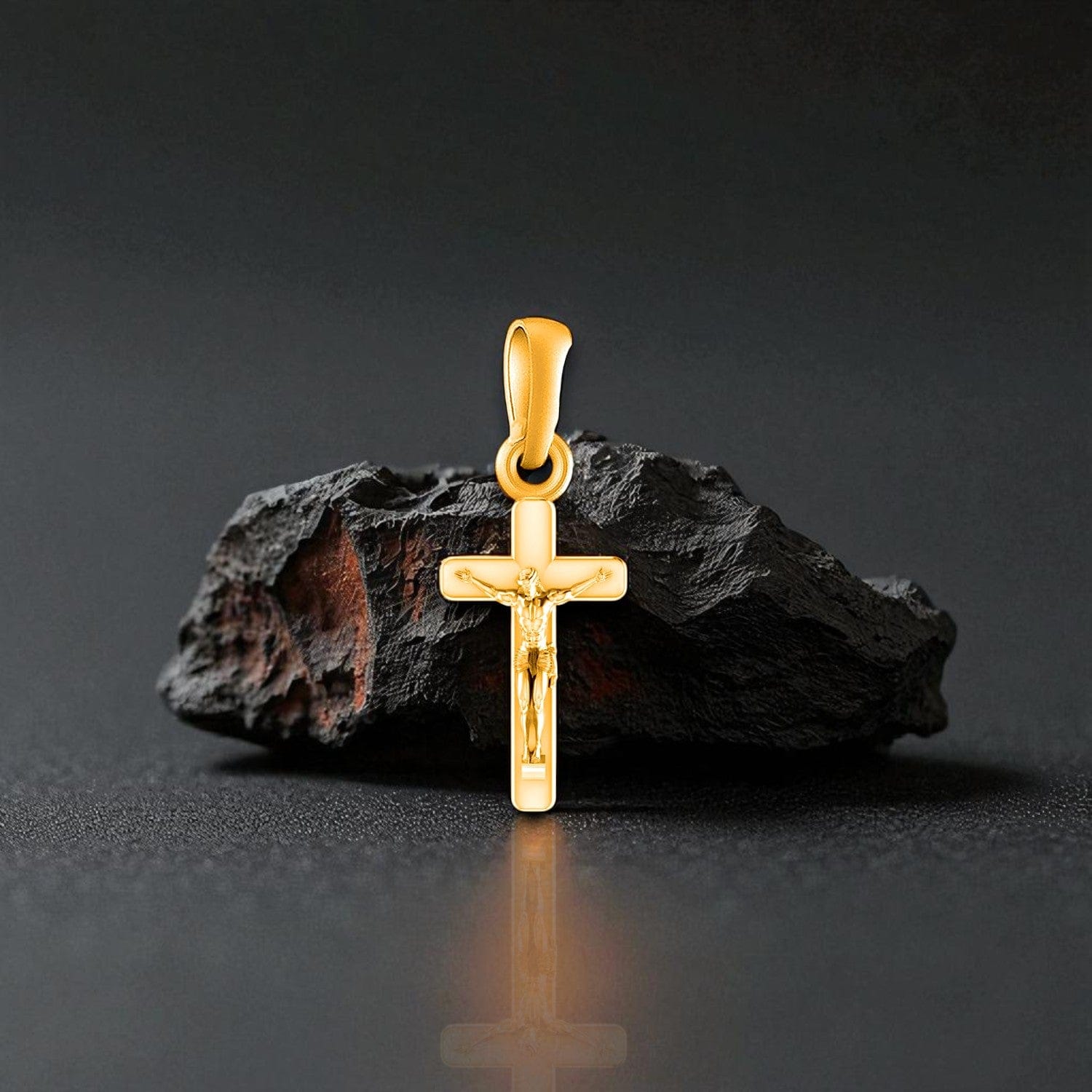 22KT Gold Plated Pure Silver God Jesus Cross Pendant/locket