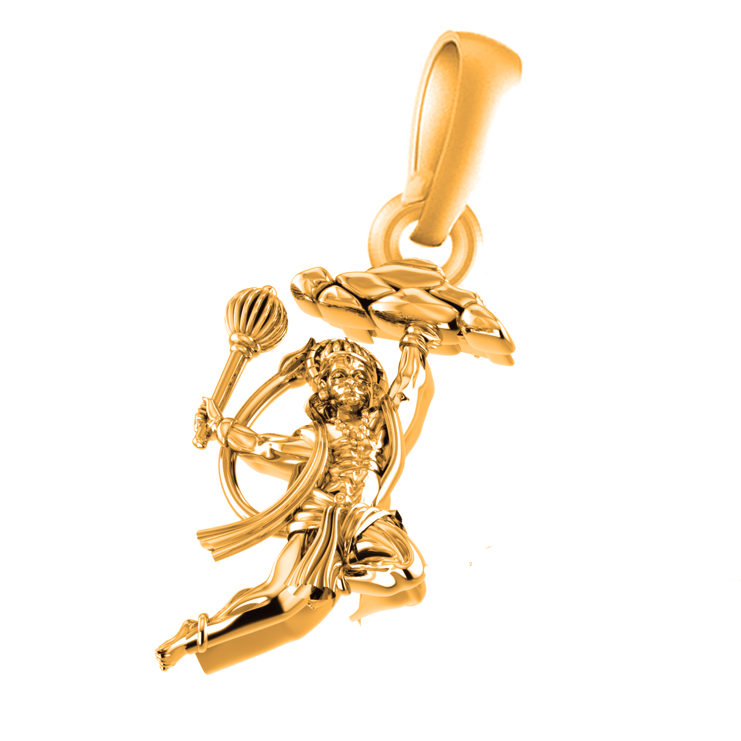 22 CT Gold Plated Silver (92.5% purity)God Hanuman Pendant for Men