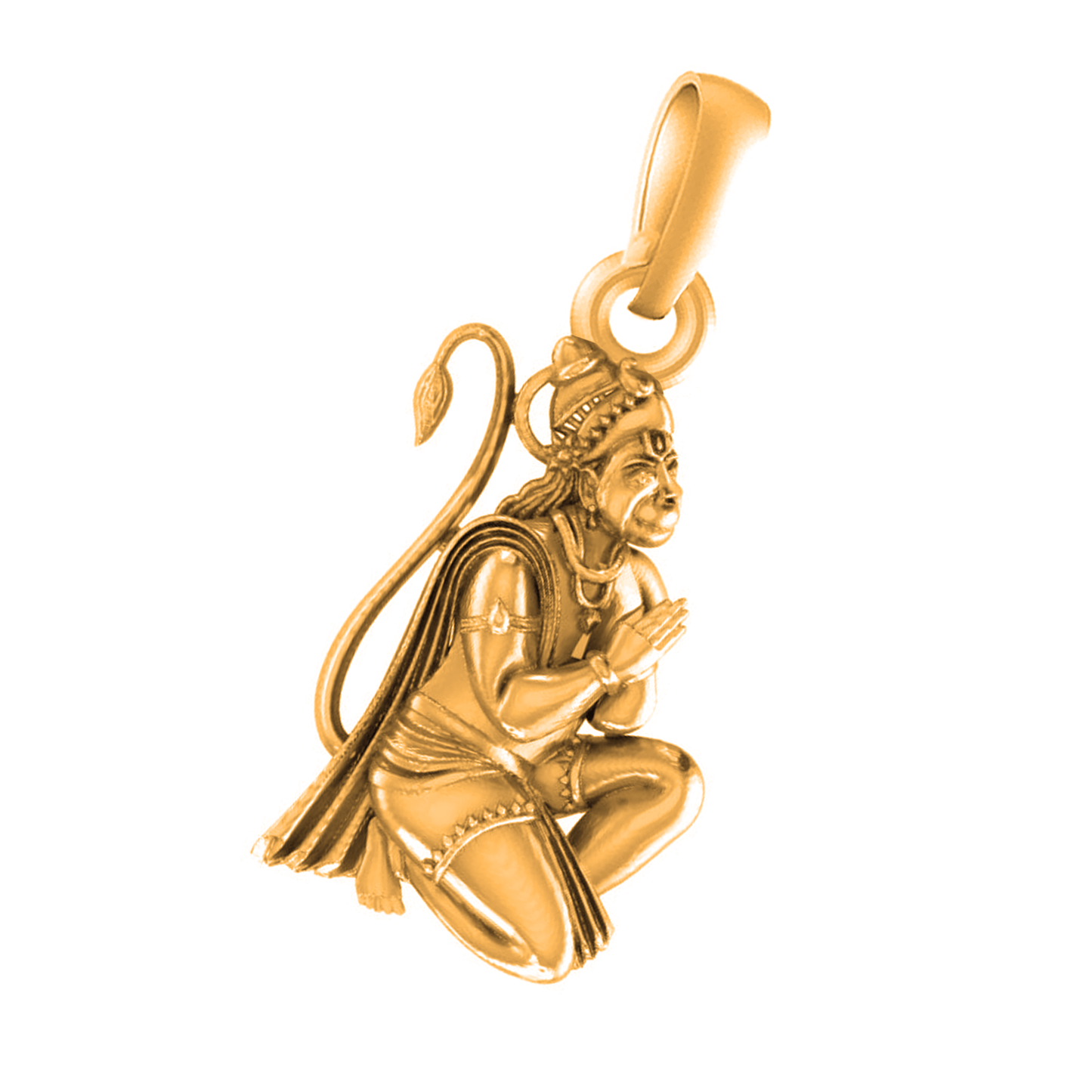 22 CT Gold Plated Silver (92.5% purity)God Hanuman Pendant for Men